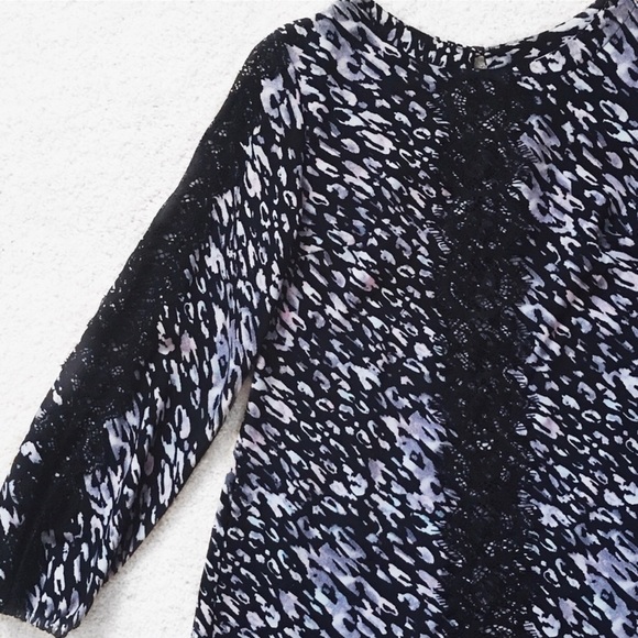 Animal Print Long Sleeve Shift Dress - Picture 3 of 6